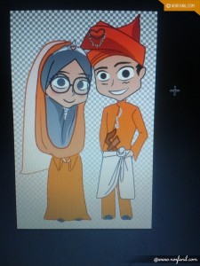 Tempahan Vector Kartun Pengantin 2014